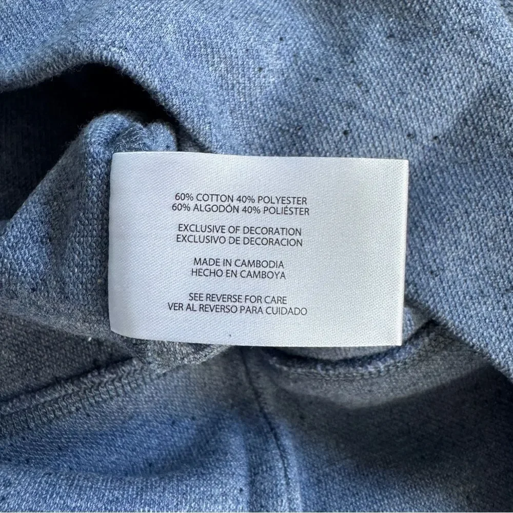Banana Republic #1526438 Men’s Waffle Crew Sweatshirt Blue Size Large NWOT